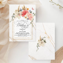 Luxe Chic Calligraphie Mariage rose floral