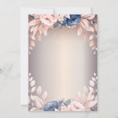 Invitation Luxe Chic Floral, String Lights 80e anniversaire (Dos)