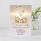 Invitation Luxe Christmas Tree Balls Gold Company (Debout devant)