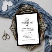 Invitation Luxe classique | Élégant Mariage noir et blanc