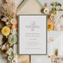 Luxe classique | Élégant Mariage vert Sage