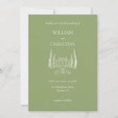 Invitation Luxe Classique Élégant Simple Mariage (Devant)