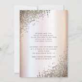 Invitation Luxe diamant mascarade Quinceañera rose doux (Dos)