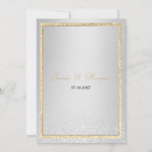 Invitation Luxe élégante parties scintillant or argent RSVP (Dos)