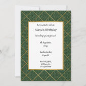 INVITATION LUXE EMERALD POSTER DE ANIMAL ANNIVERSAIRE INVITAT (Devant)