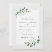 Invitation Luxe Eucalyptus QR Code Tout en un Mariage (Devant)