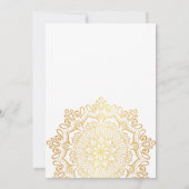 Invitation Luxe Faux Gold Mandala Baby shower blanc (Dos)