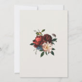 Invitation Luxe Fête des mariées à charpente florale (Dos)