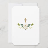 Invitation Luxe Fleurs Blanches Parties scintillant Or Cadre  (Dos)