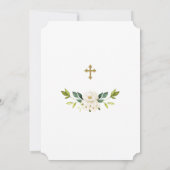 Invitation Luxe Fleurs Blanches Parties scintillant Or Dedica (Dos)