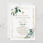Invitation Luxe Fleurs Blanches Parties scintillant Or Dedica (Devant)