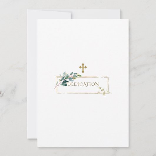 Invitation Luxe Fleurs Blanches Parties scintillant Or Dedica (Dos)