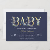Invitation Luxe Floral Baby shower (Devant)