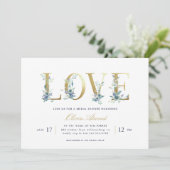 Invitation Luxe Floral Bridal Showeuse (Debout devant)