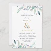 Invitation Luxe Floral Couples Douche (Devant)