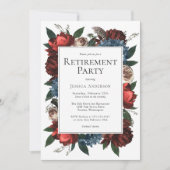 Invitation Luxe Floral Elegant Retirement Party pour elle (Devant)