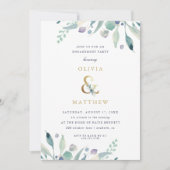 Invitation Luxe Floral Engagement Party (Devant)
