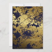 Invitation Luxe Gold Frame Foil & Texture Purple Mariage I (Dos)