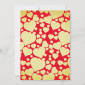 Invitation Luxe Gold Red Reine Des Coeurs Anniversaire (Dos)