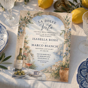 Invitation Luxe La Dolce Vita Côte amalfitaine