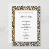 INVITATION LUXE LEOPARD OR TRIM MARIAGE (Devant)