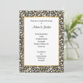 INVITATION LUXE LEOPARD OR TRIM MARIAGE (Debout devant)