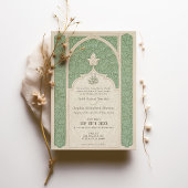 Invitation Luxe Mariage de laque islamique Sage Green