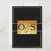 INVITATION LUXE MARIAGE NOIR & OR (Dos)