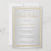 Invitation Luxe or argent dégradé de parties scintillant Swee (Devant)