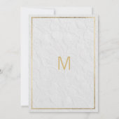 Invitation Luxe or blanc Baby shower dentelle fleurie (Dos)