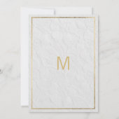 Invitation Luxe or blanc dentelle florale française Anniversa (Dos)