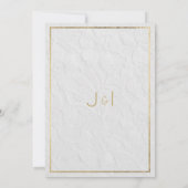 Invitation Luxe or blanc dentelle florale française Enregistr (Dos)