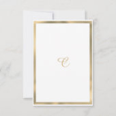 Invitation Luxe or blanc parties scintillant fleurs glam Grad (Dos)