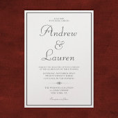 Invitation Luxe Pearl Classic Formal Mariage élégant