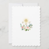 Invitation Luxe Printemps Blush Floral Or Sainte Communion (Dos)