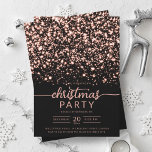 Invitation Luxe Rose Gold Winter Shiny Stars Company Xmas<br><div class="desc">Elégant Formal Company et entreprise fêté de Noël / Cocktail / Dîner Invitation modèle avec des étoiles glittery. Impressionnez vos amis et collègues avec ce design sophistiqué et élégant d'invitation.</div>