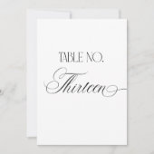 Invitation Luxe Script 5x7 Wedding Table Number Thirteen Sign (Devant)