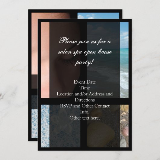 Invitation Luxe Spa Resort Thème (Devant / Derrière)