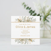 Invitation Luxe Vert Doré pour jour spécial (Debout devant)