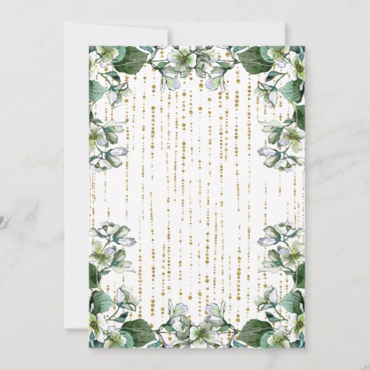 Invitation Luxe vert et or (Dos)
