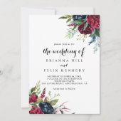 Invitation Luxe Whimsical Boho Floral Mariage (Devant)