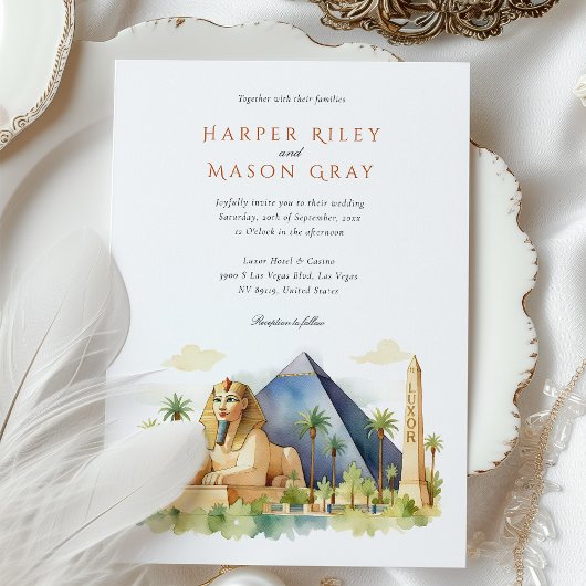 Invitation Luxor Las Vegas Mariage