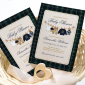 Invitation Luxsary Teddy Bear Plaid Baby Shower