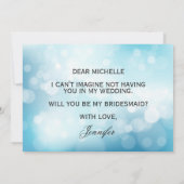 Invitation Luxueuse Parties scintillant Bleue Serez-Vous Ma F (Dos)