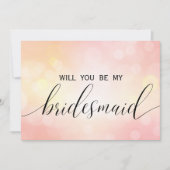 Invitation Luxueuse Parties scintillant Rose Vous Serez Ma Fe (Devant)