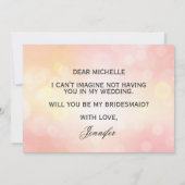 Invitation Luxueuse Parties scintillant Rose Vous Serez Ma Fe (Dos)