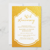 Invitation Luxueux 30e anniversaire de Mariage Golden (Devant)