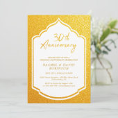 Invitation Luxueux 30e anniversaire de Mariage Golden (Debout devant)