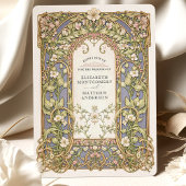 Invitation Luxueux Art Nouveau Floral Mariage