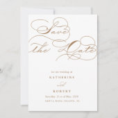 Invitation Luxueux budget de typographie Économisez la date (Devant)